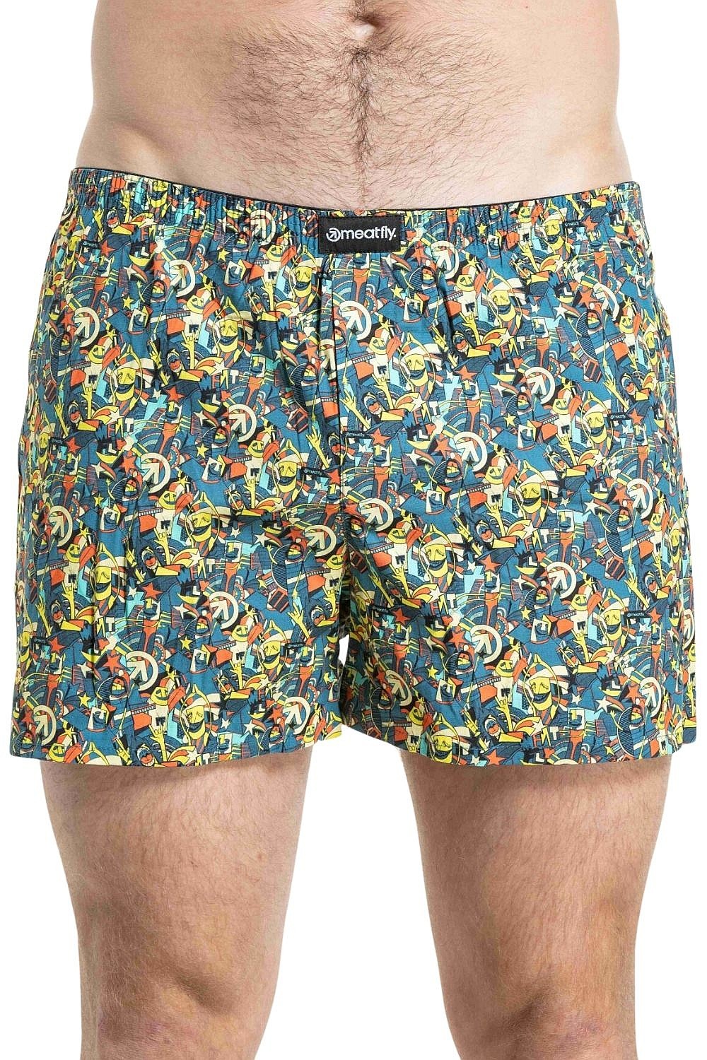 Boxershorts Meatfly Agostino 2 Pack - Blue Partyboi/Cityboi - men´s