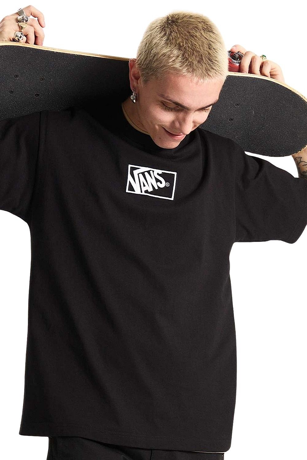 camisa Vans Blocked Box Loose - Black - men´s