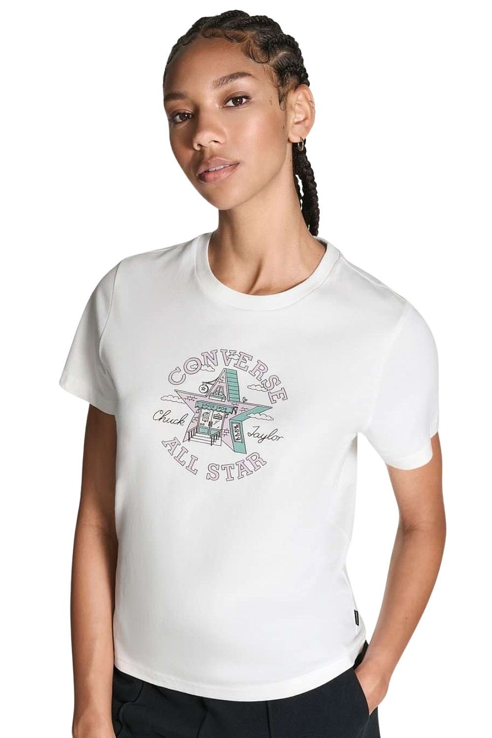 T-shirt Converse Chuck Patch Infill/CVW5T241 - WHT/White 10A