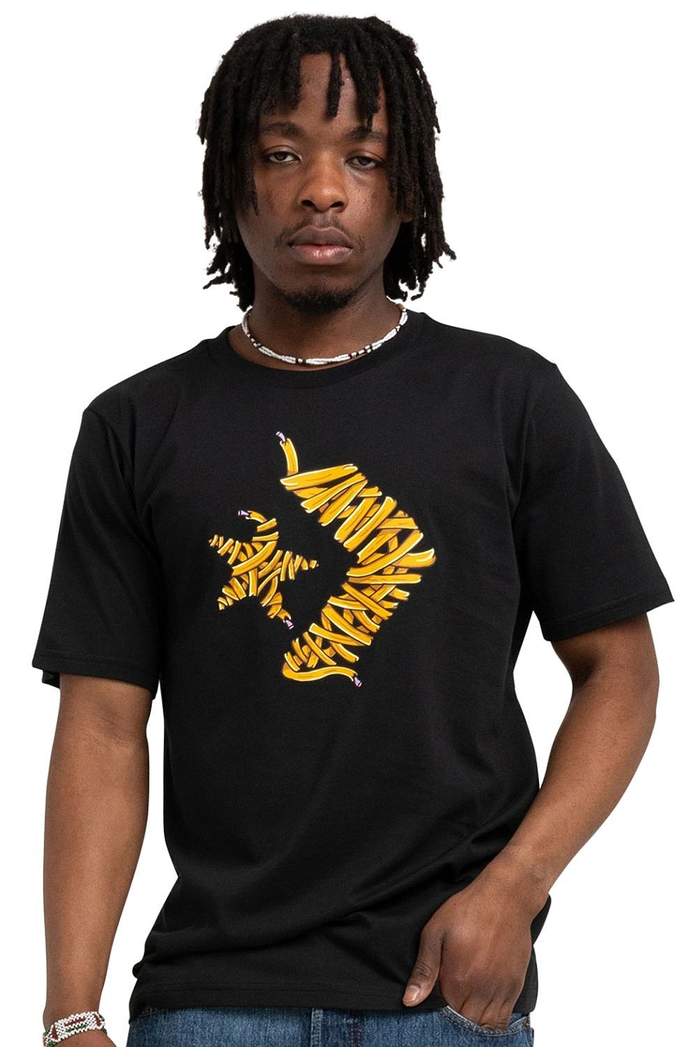 T-shirt Converse Shoelace/CVM5T180 - BLK/Converse Black