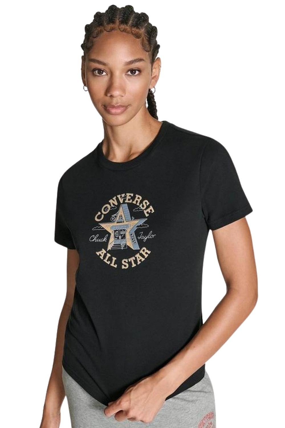 tričko Converse Chuck Patch Infill/CVW5T241 - BLK/Converse Black - women´s