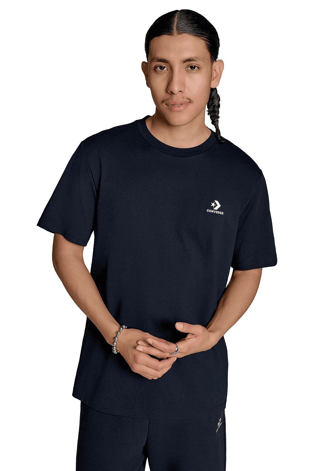 tričko Converse Standard Fit Left Chest Star Chevron Emb/CVM5T876 - BLK/Converse Black - men´s