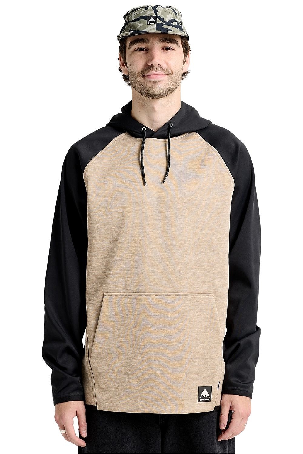 sudadera Burton Crown Weatherproof Pullover - Summit Taupe Heather/True Black - men´s