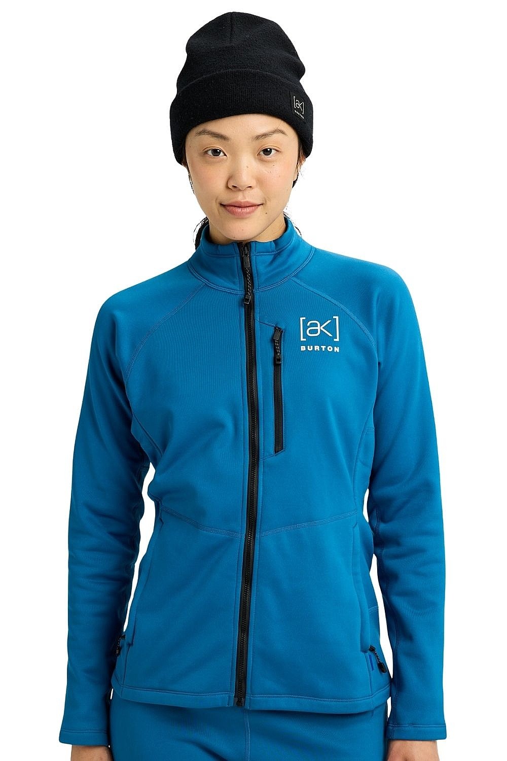 mikina Burton Baker AK Stretch Fleece Zip - Blue Teal