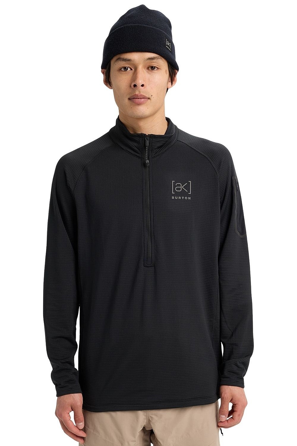 Sweatshirt Burton Helium AK Grid Fleece - True Black - men´s
