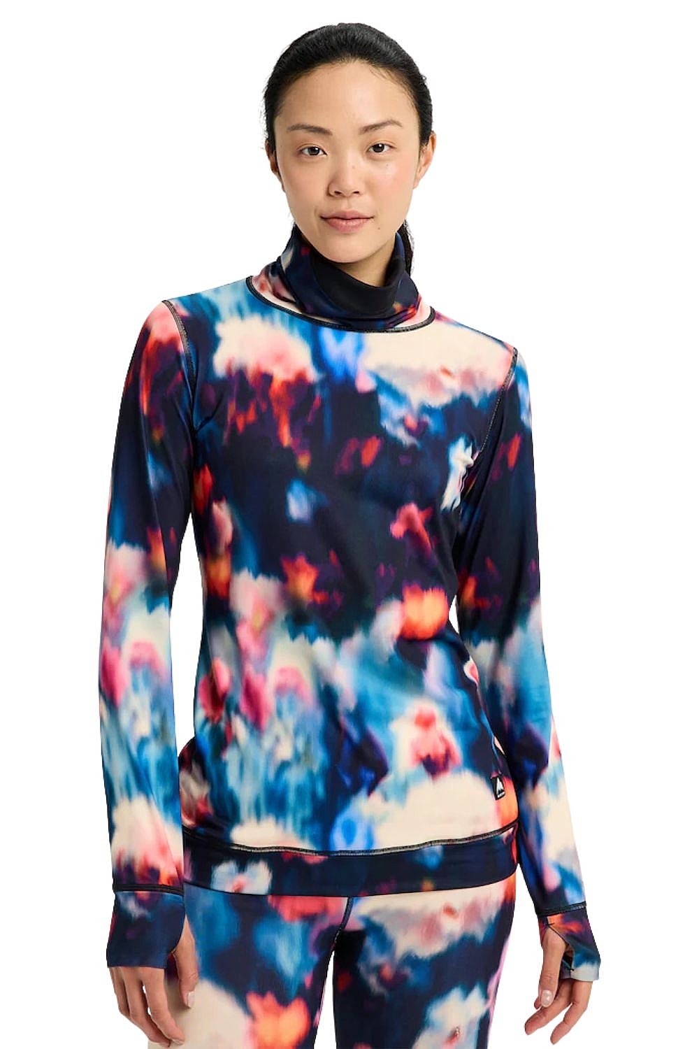 tričko Burton Midweight Long Neck LS - Floral Blur
