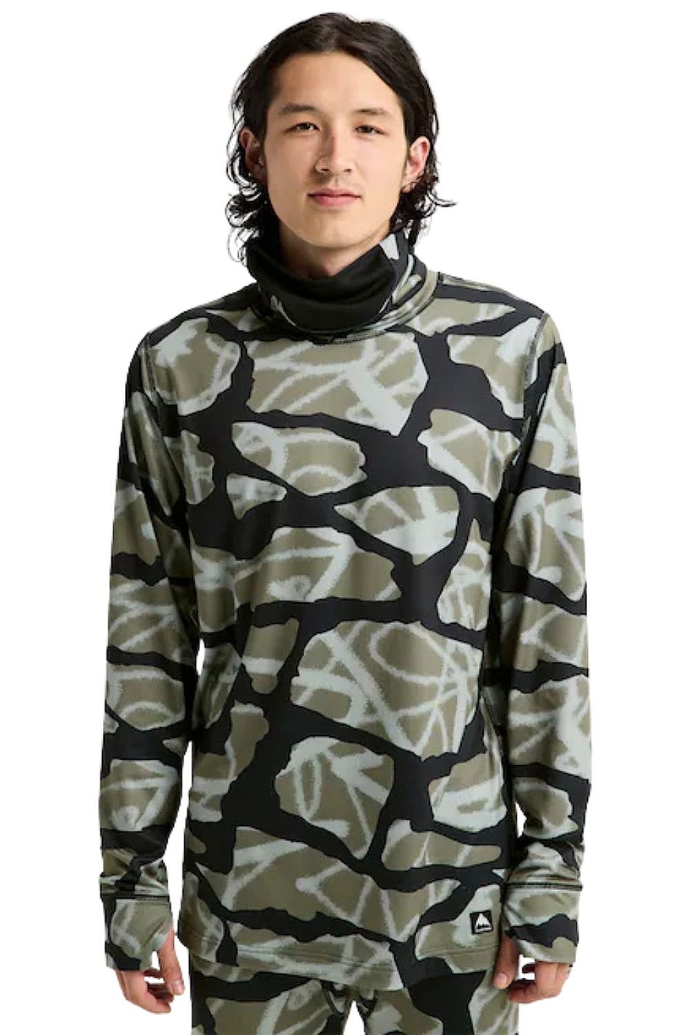 tričko Burton Midweight Long Neck LS - Graffiti Camo - men´s