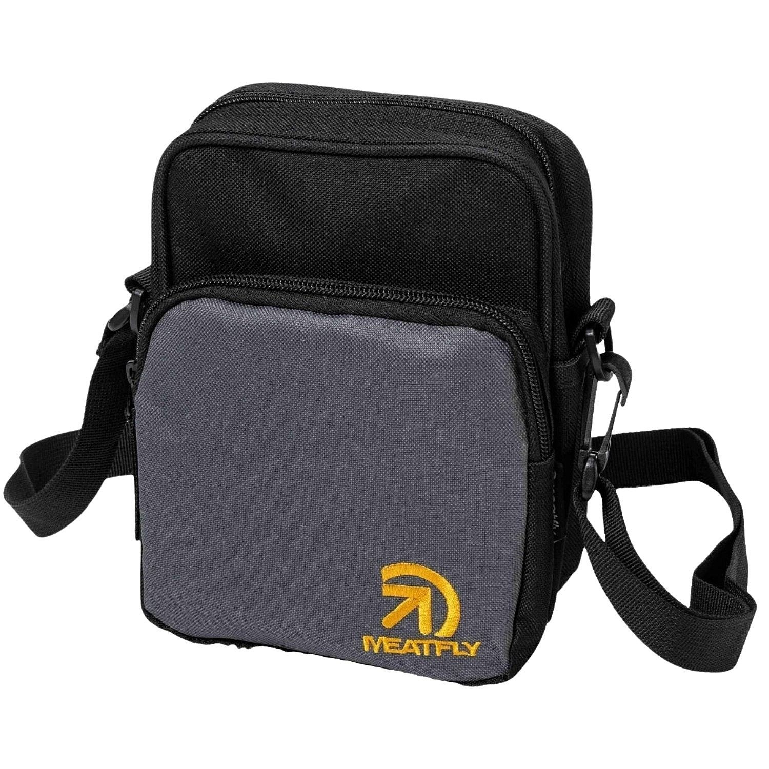 sac bandoulière  Meatfly Hardy Small - Dark Grey/Gold