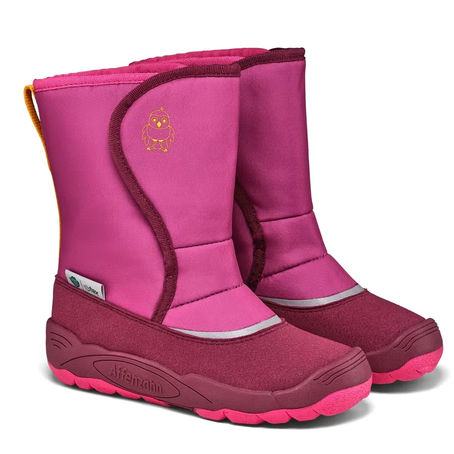 buty dziecięce Affenzahn Snow Boot Vegan Freezy Bird - Berry