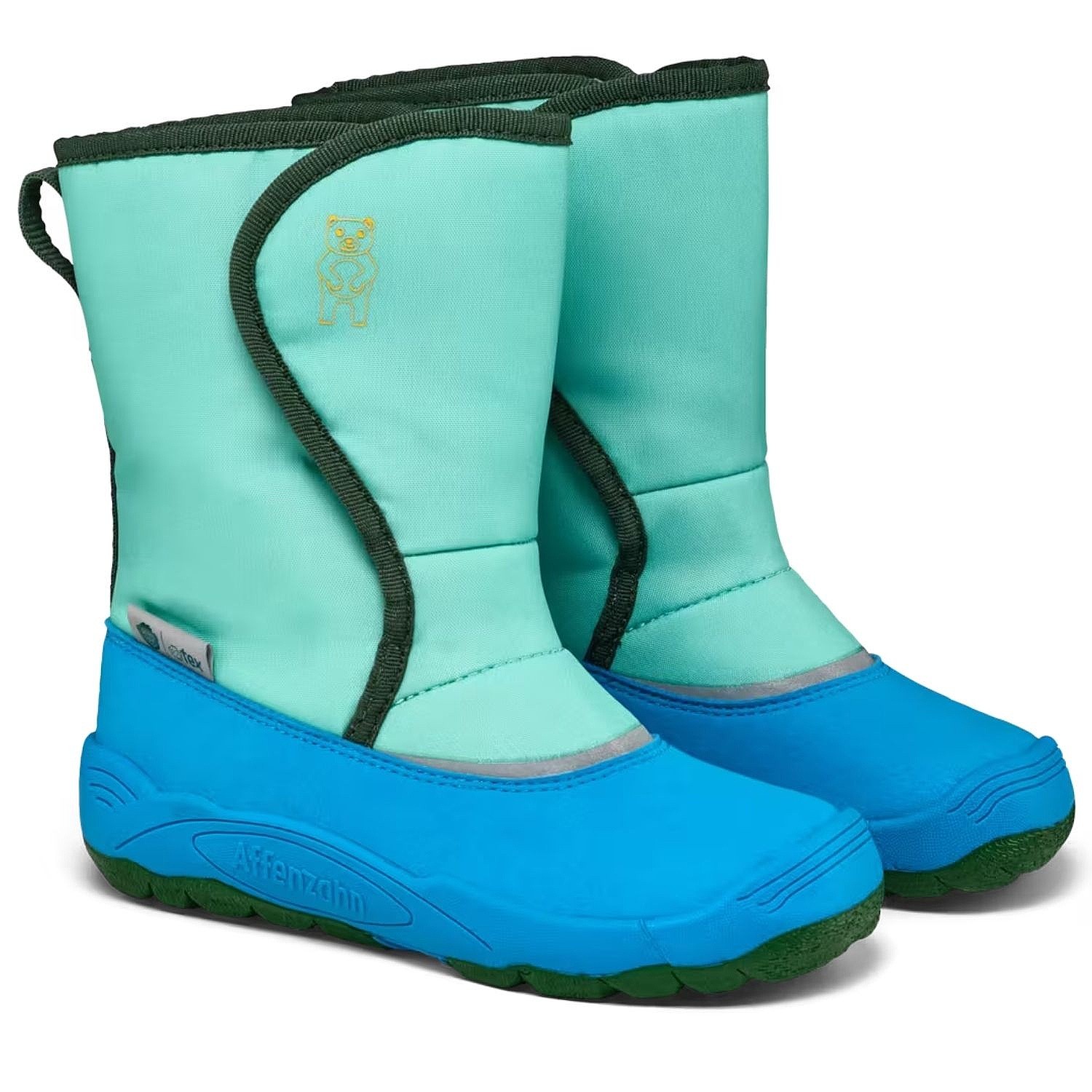 buty dziecięce Affenzahn Snow Boot Vegan Freezy Creative Bear - Turquiose