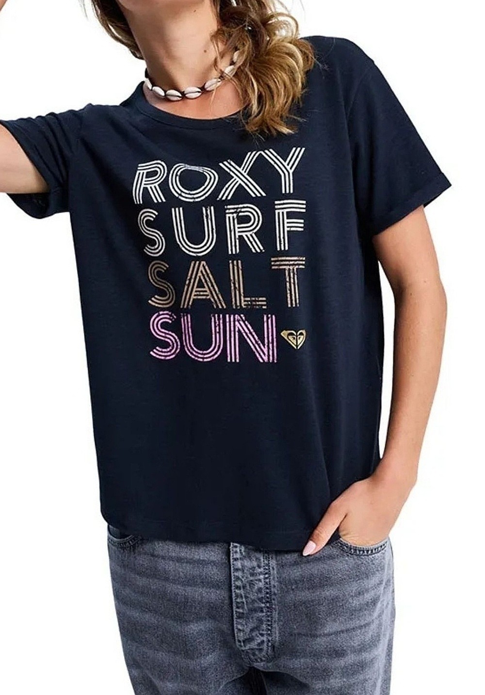 tričko Roxy VL Oceanwave Regular - KVJ0/True Black - women´s