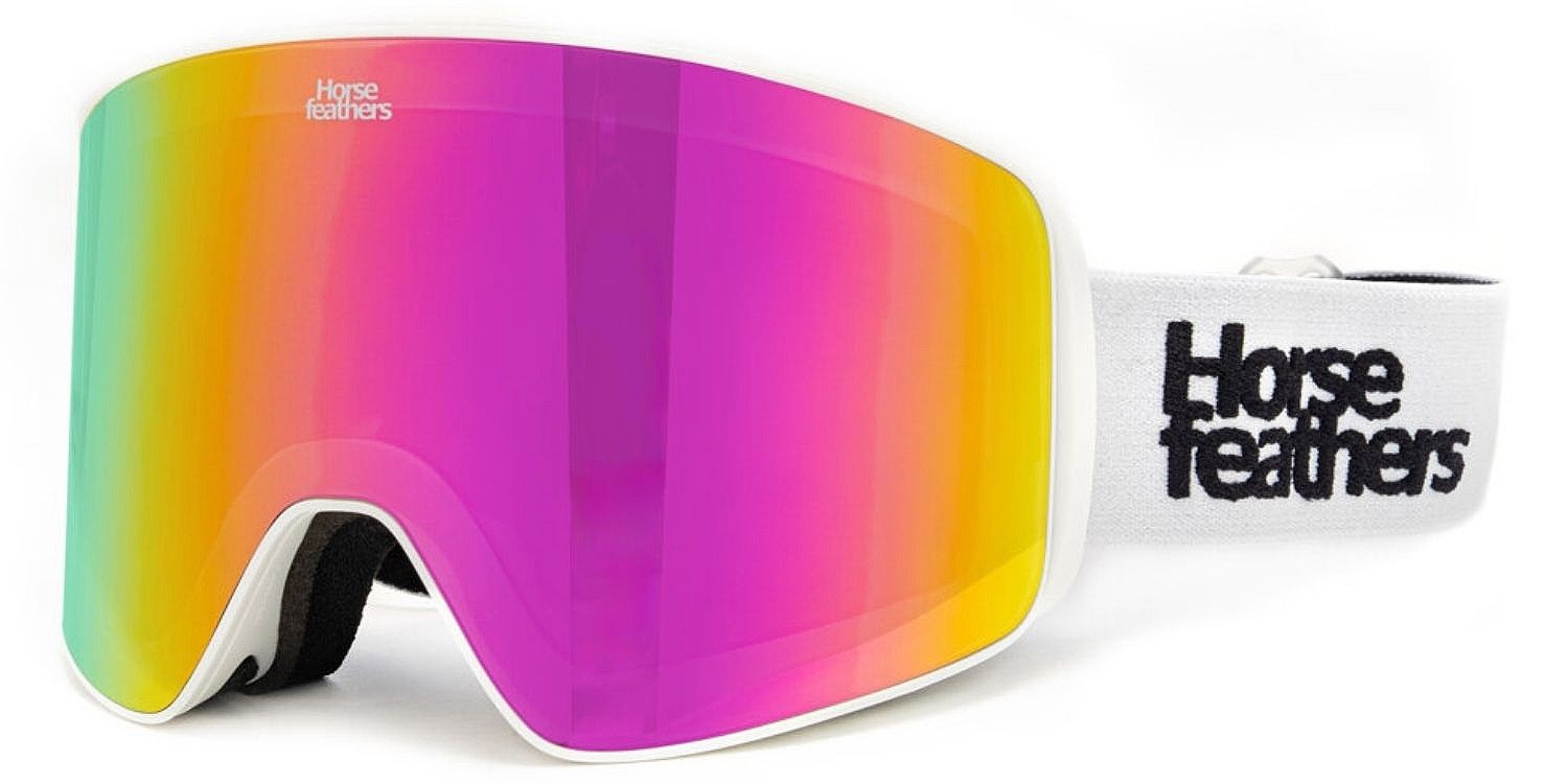 maschera da sci Horsefeathers Lynx - White/Mirror Pink