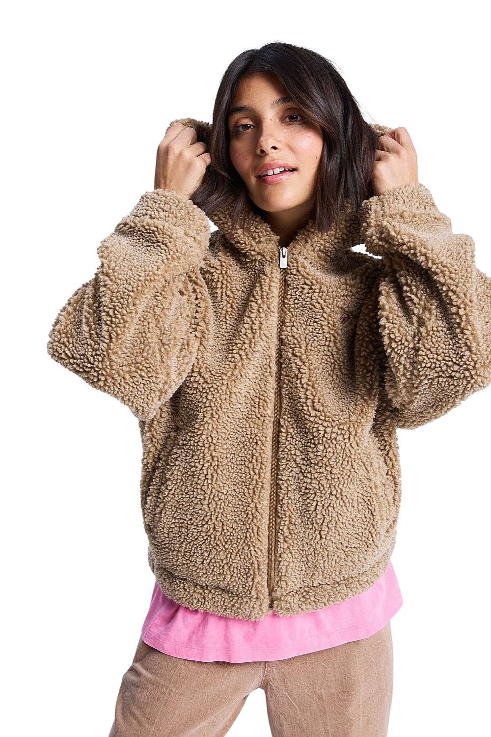 sweat-shirt Roxy City Track - CMA0/Woodsmoke - women´s