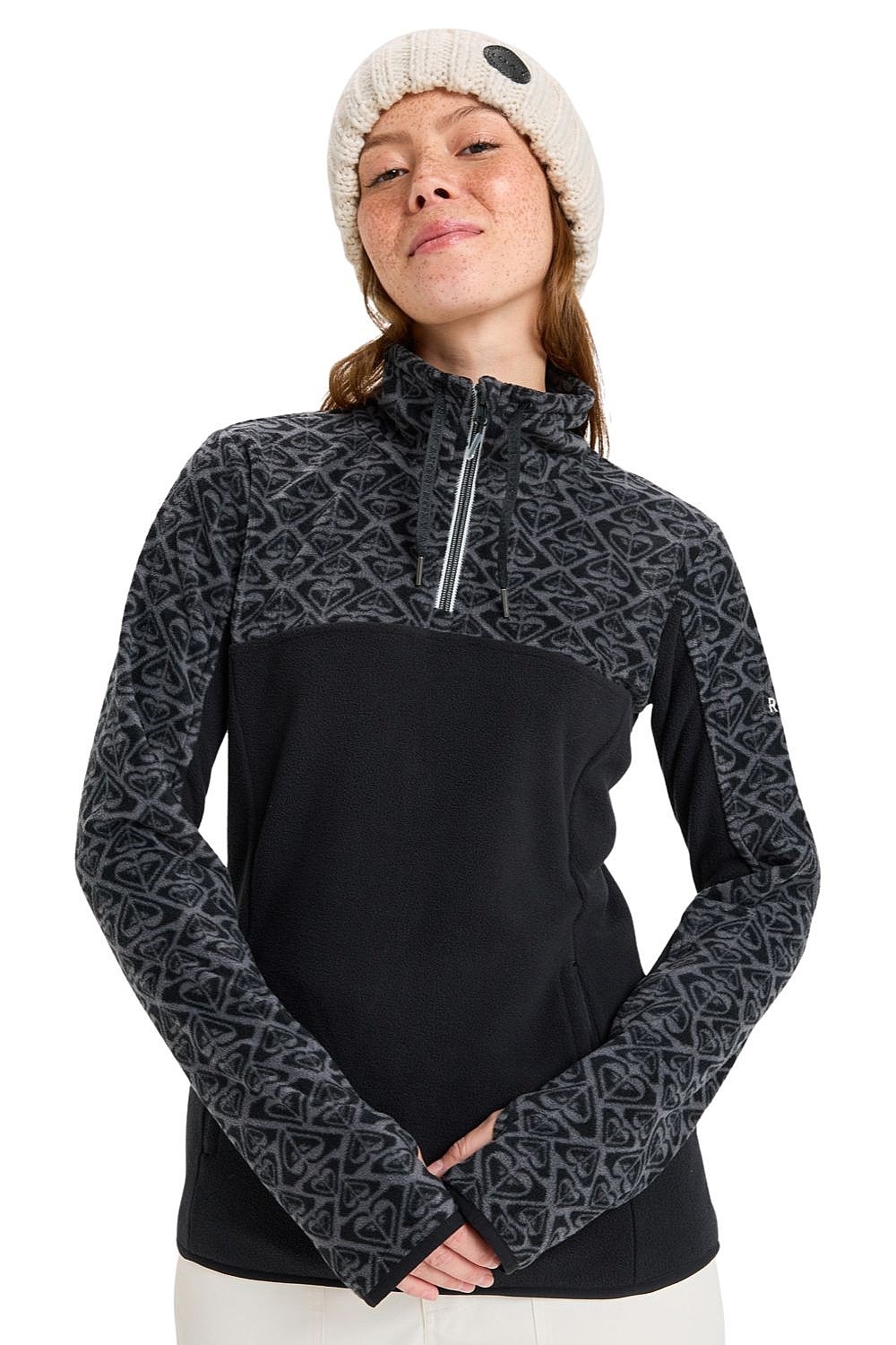 mikina Roxy Sayna - KVJ5/Anthracite Sol Searcher Big - women´s