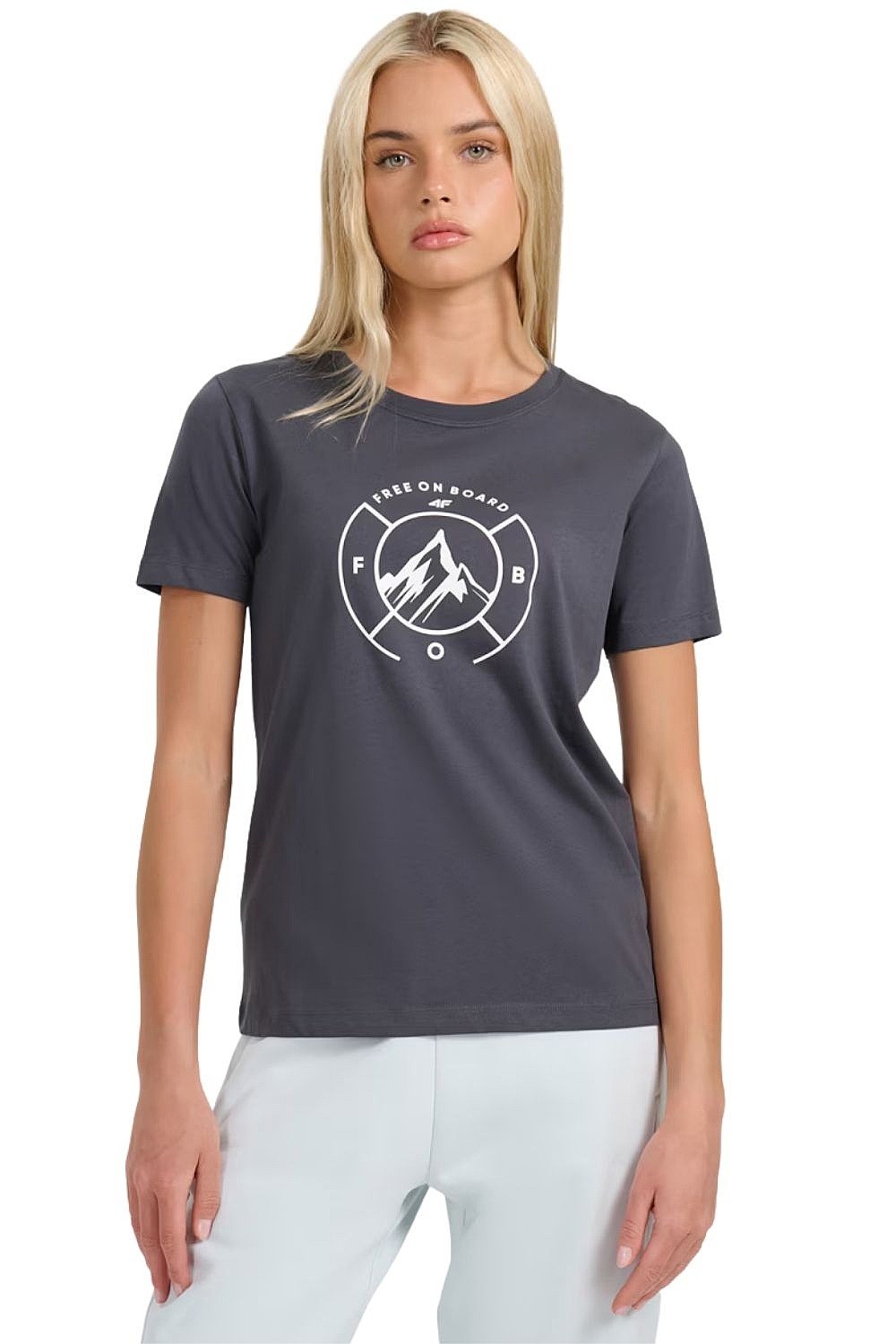 T-shirt 4F 4FWAW25TTSHF3118 - 22S/Anthracite - women´s