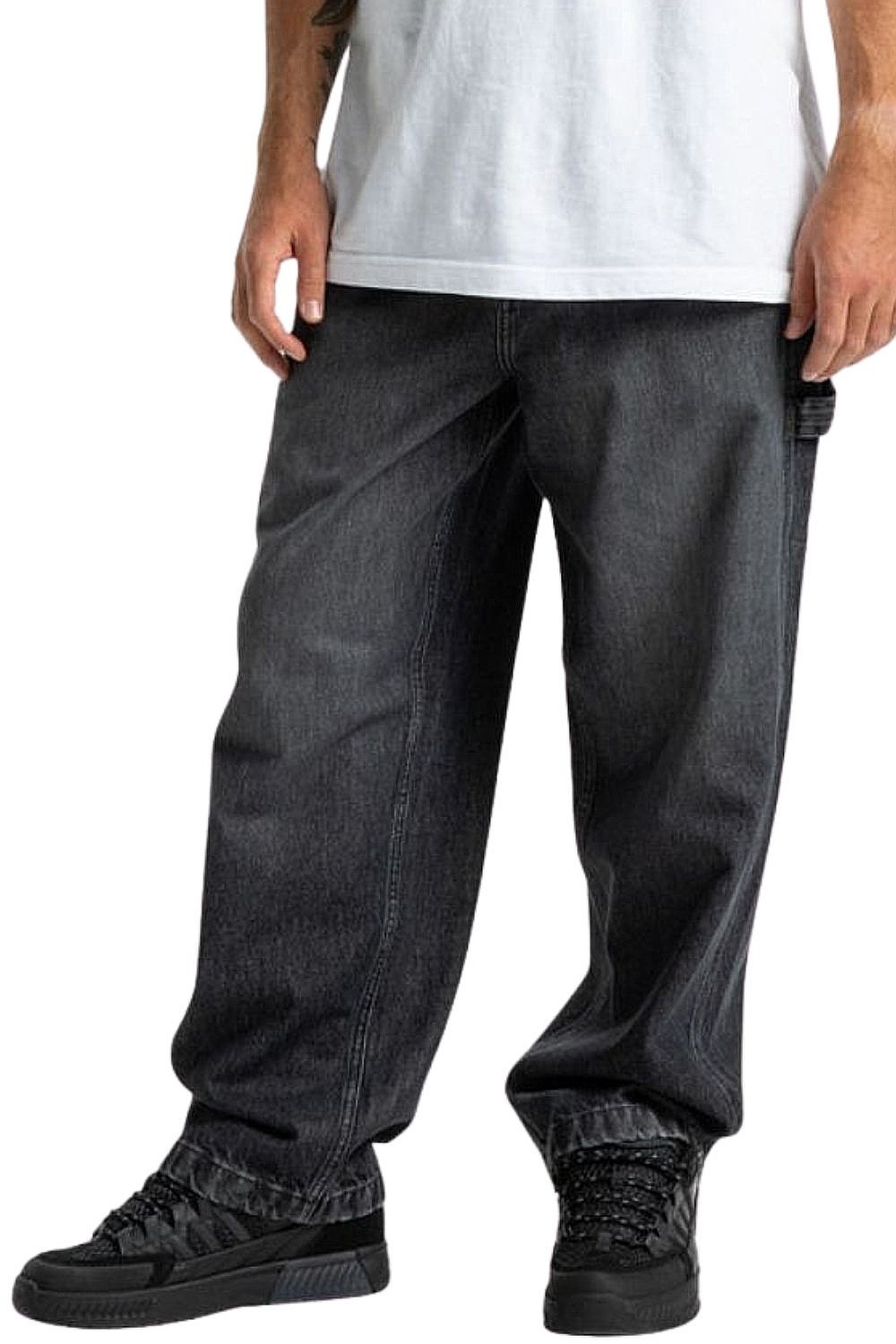 jeansy DC Worker Baggy Carpenter Bac - KVJ0/Black - men´s