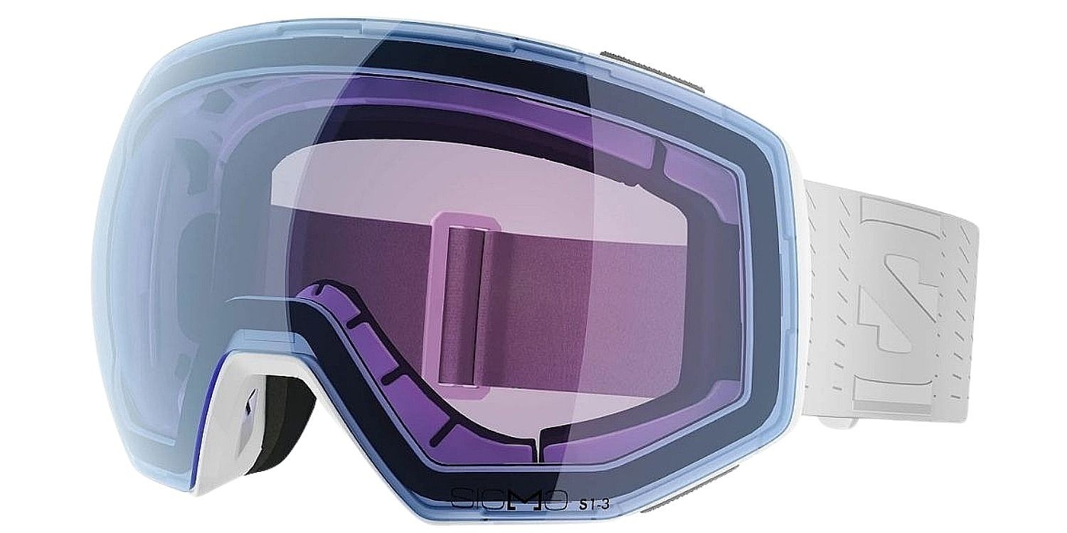 masque de ski  Salomon Radium Prime Sigma Photochromic - White/Sigma Photochromic Sky Blue