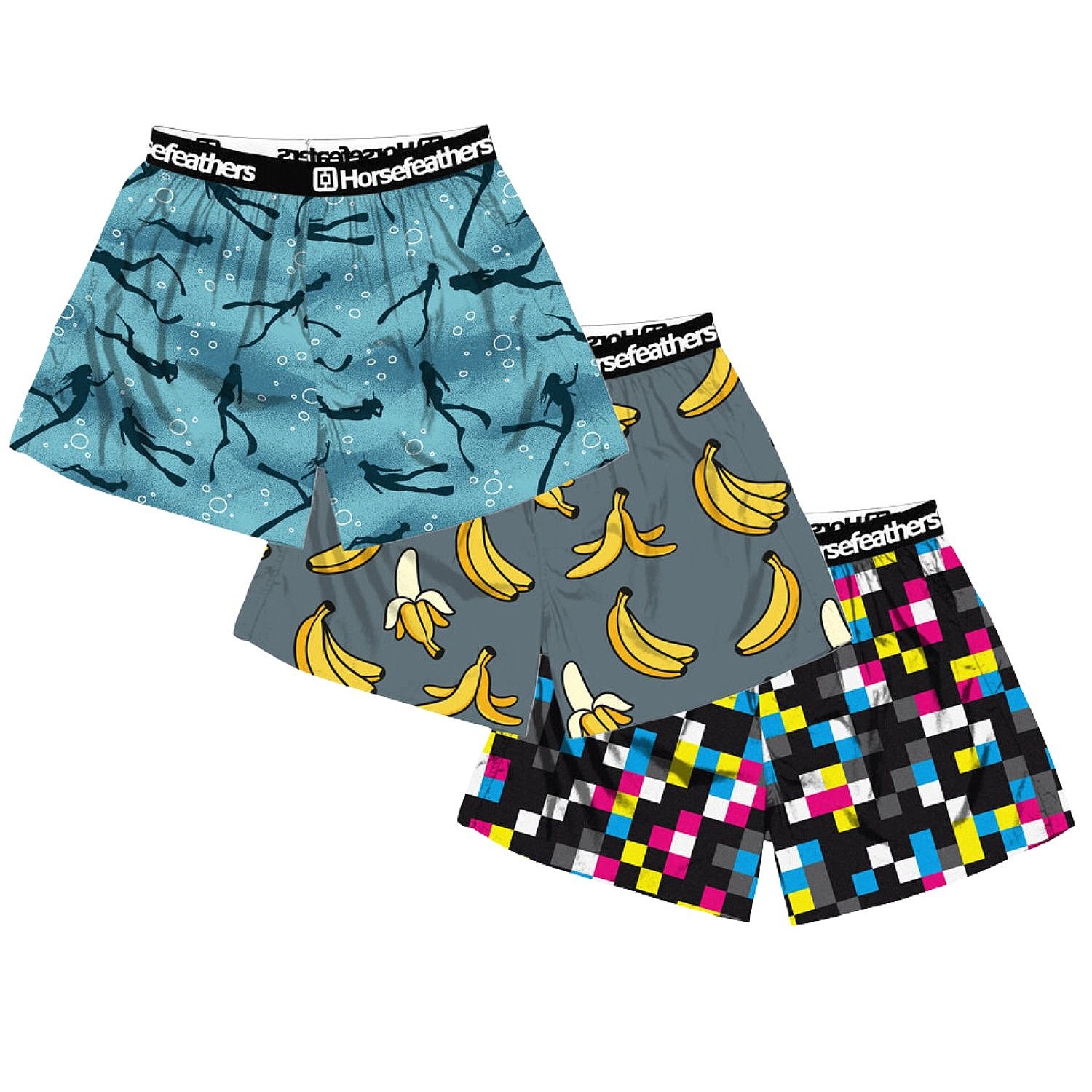 trenírky Horsefeathers Frazier 3 Pack - Bundle 10 - men´s