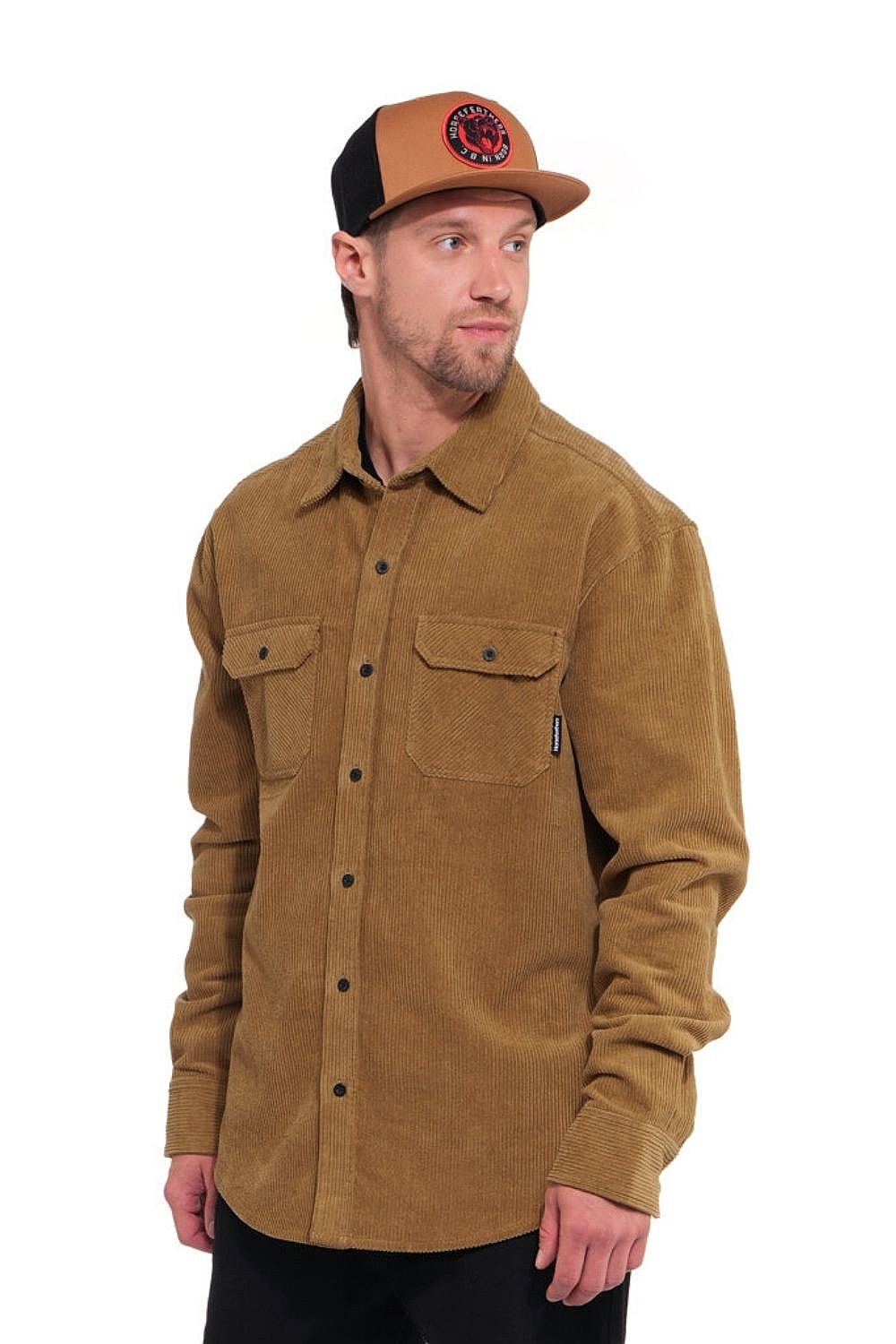 košeľa Horsefeathers Dough LS - Camel Corduroy - men´s