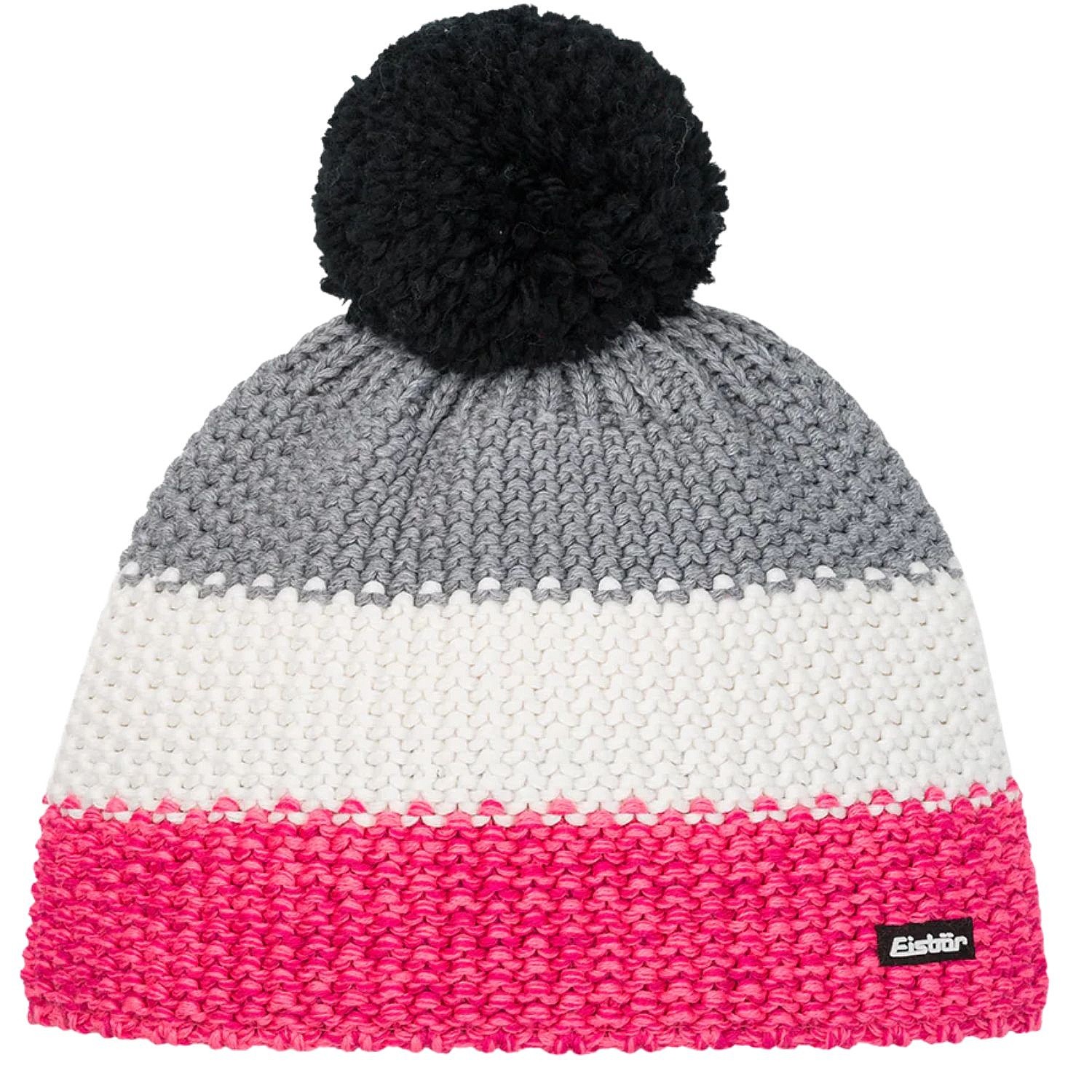 шляпа Eisbär Star Pompon MÜ - 142/Pinkmeliert/White/Graumele - unisex junior