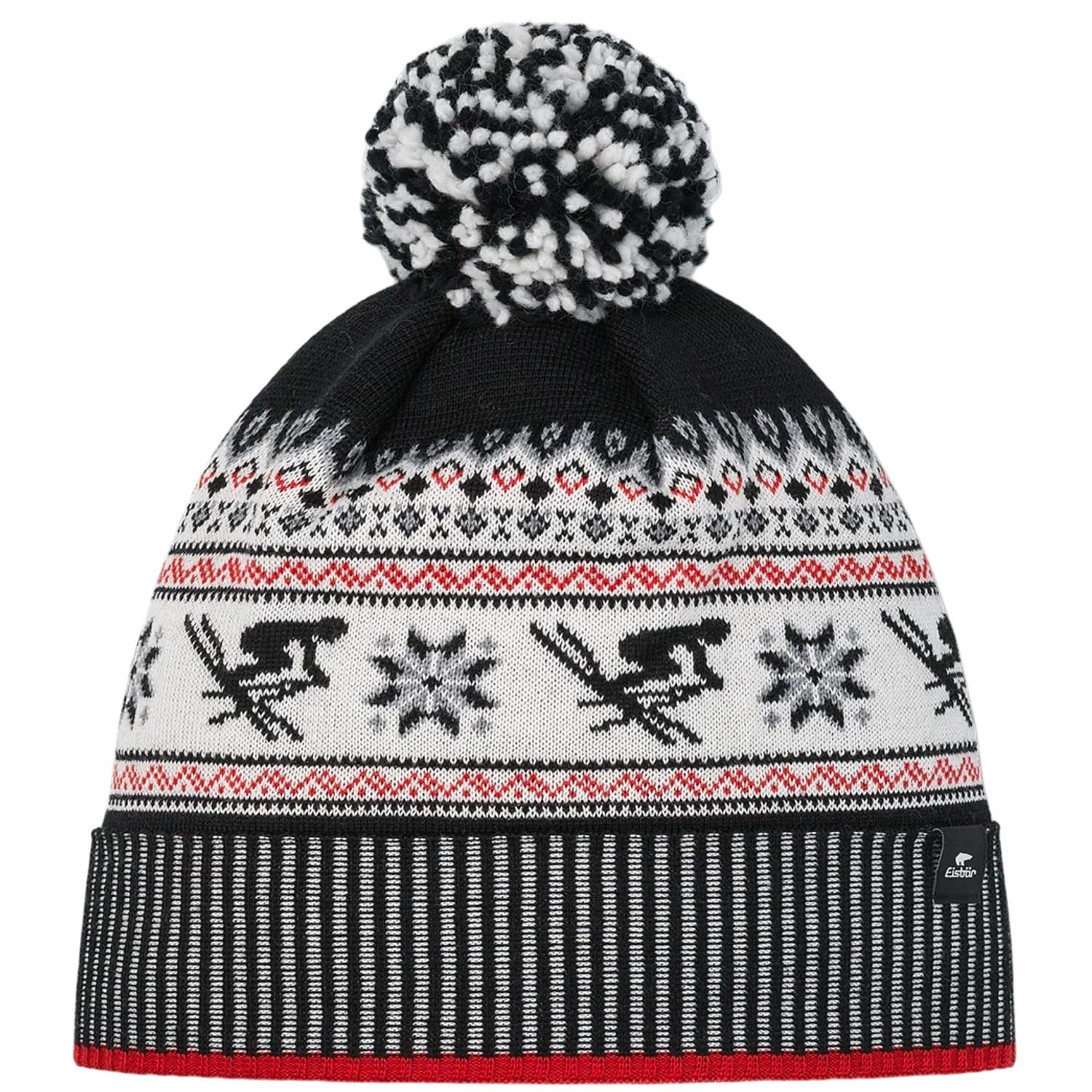 czapka Eisbär Retroski Pompon MÜ - 009/Ketchup/Schwarz/White/Graumele