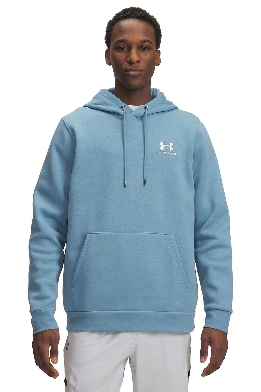 bluza Under Armour Icon Fleece Hoodie - Blue Smoke/White