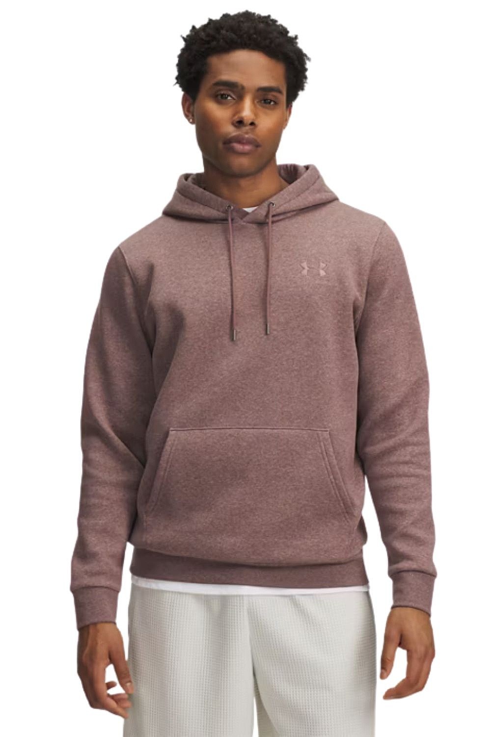 mikina Under Armour Icon Fleece Hoodie - Maroon Mist Light Heather/Maroon Mist - men´s