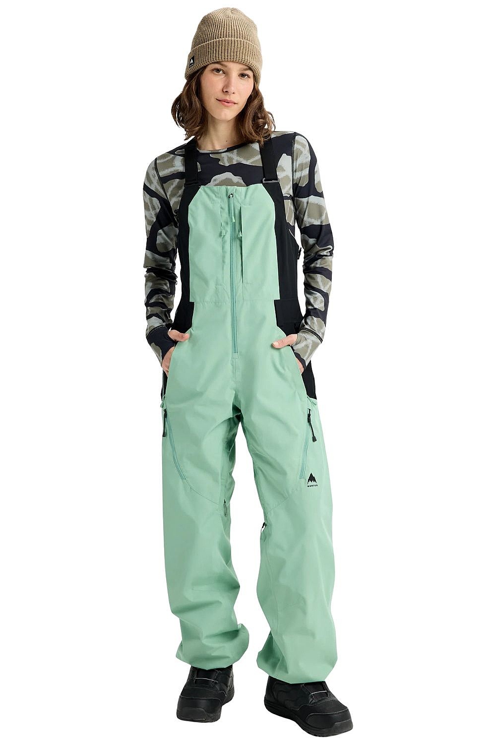 pantalon Burton Reserve Bib 2L - Soft Sage/True Black - women´s