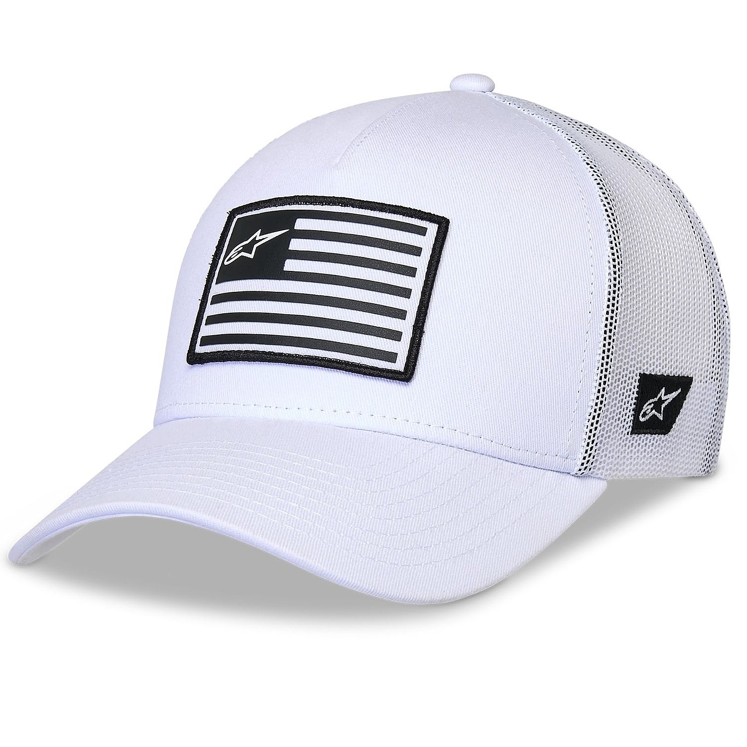 czapka z daszkiem Alpinestars Flag Snapback Trucker - White/White