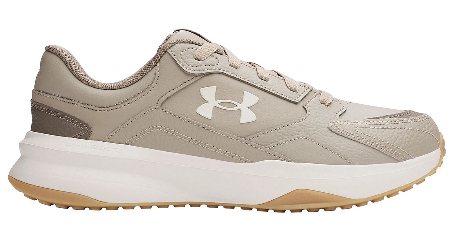 chaussures Under Armour Edge Leather - Timberwolf Taupe/White/Summit White - men´s