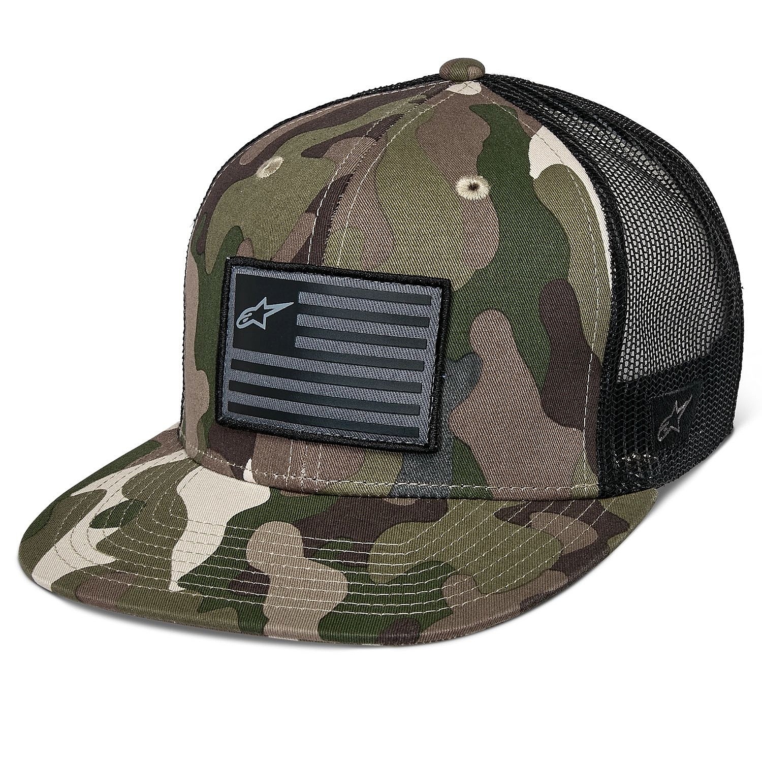 cap Alpinestars Flag Flat Trucker - Green Camo/Black - men´s