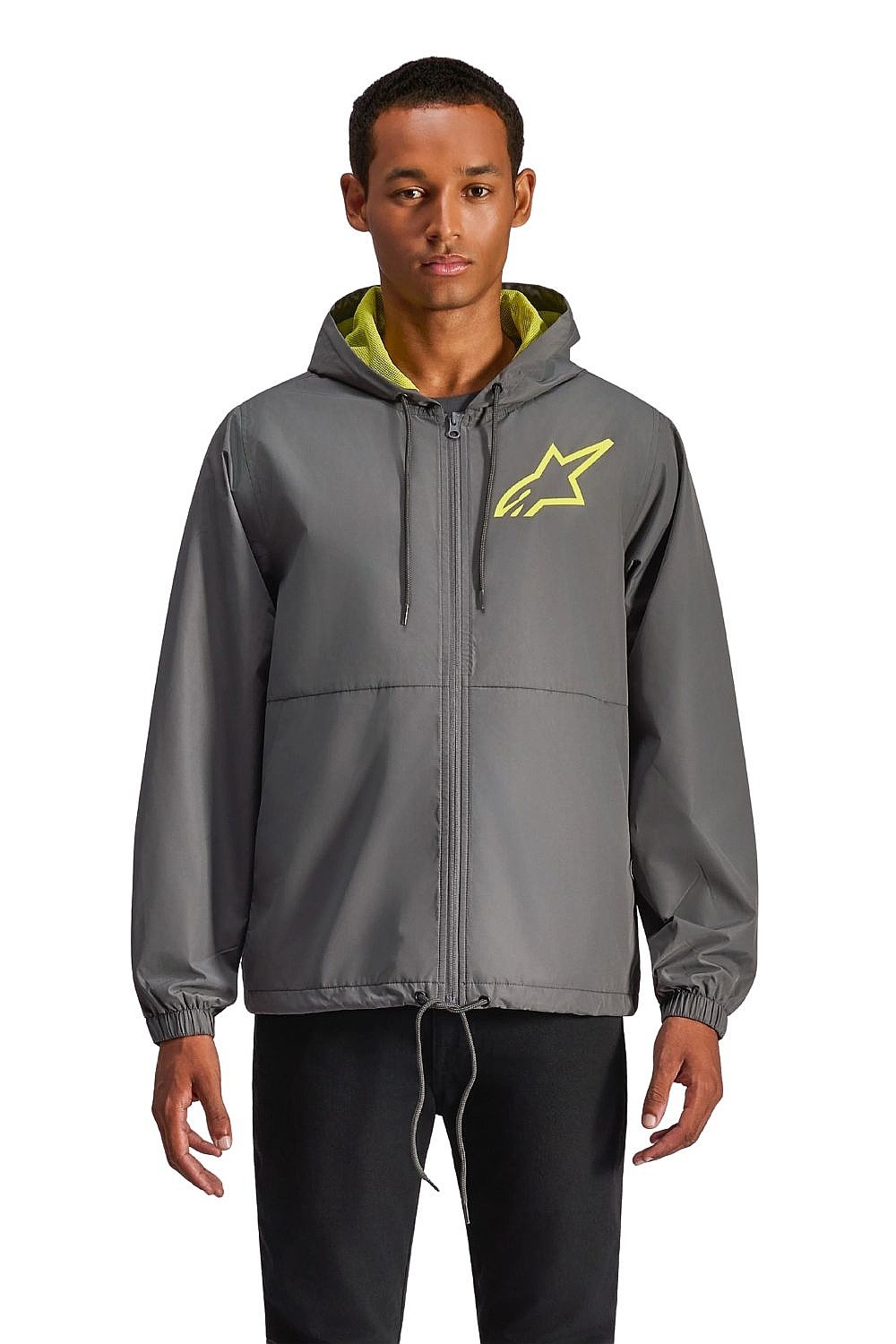Jacke Alpinestars Speeder Chronium Windbreaker - Charcoal/Hi Vis Yellow - men´s