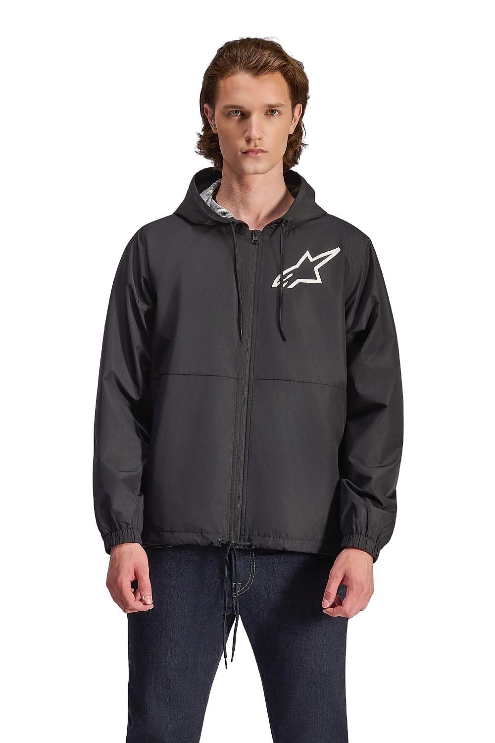 jacket Alpinestars Speeder Chronium Windbreaker - Black/White - men´s