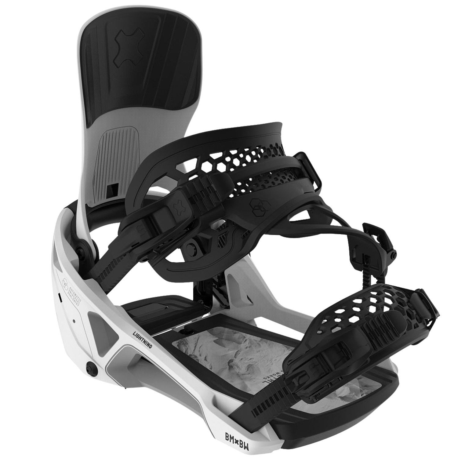 fijación Bent Metal Lightning Supermatic - White