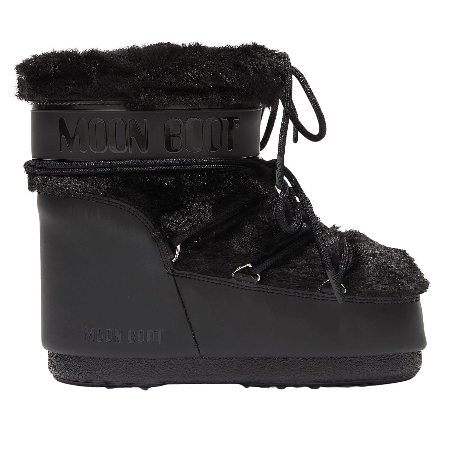 обувь Moon Boot Icon Low Faux Fur - Black - women´s