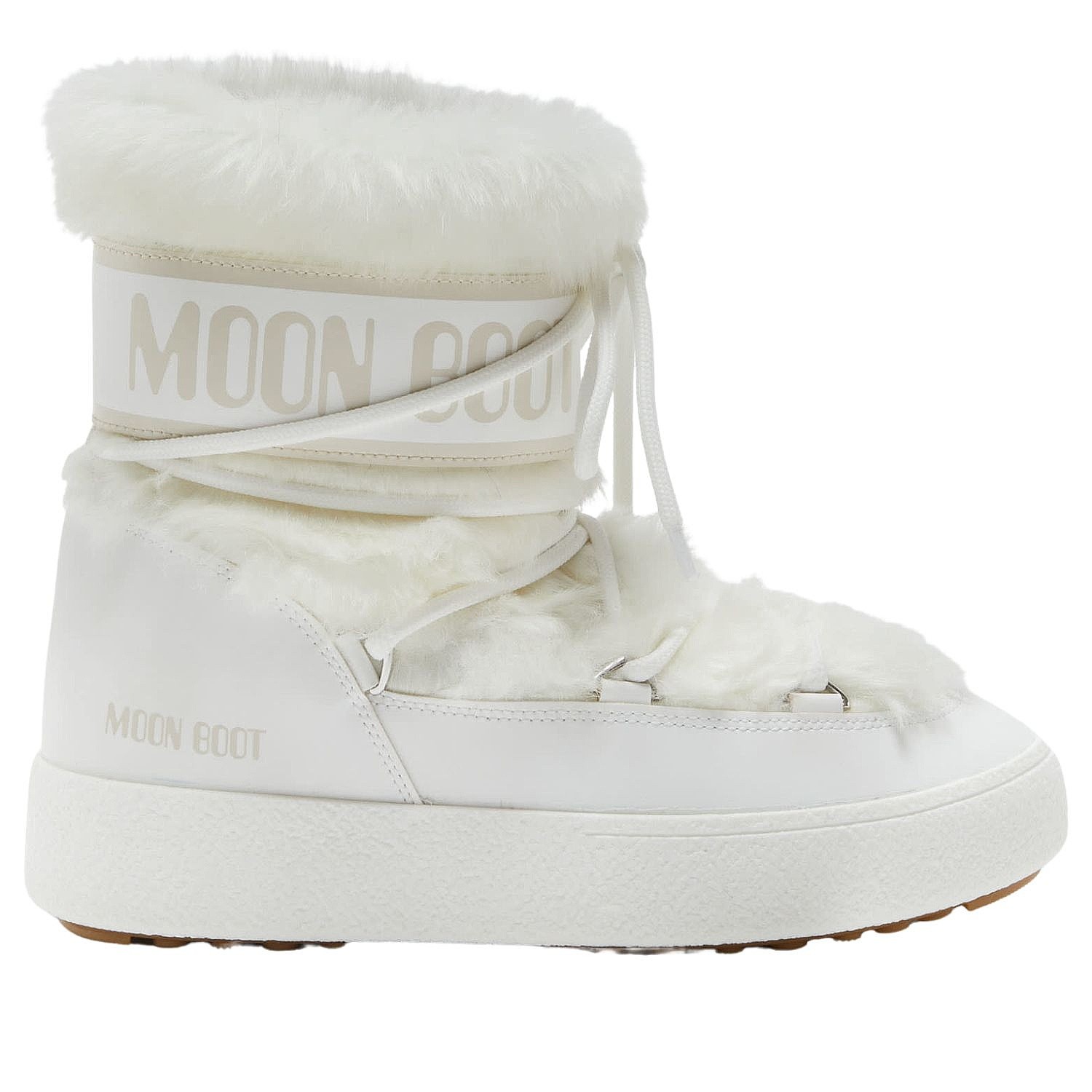 chaussures Moon Boot LTrack Faux Fur WP - White - women´s