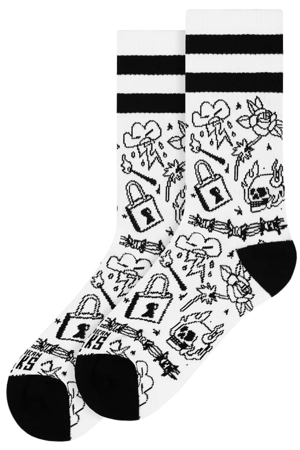 sockor American Socks Mid High - Burning Rage