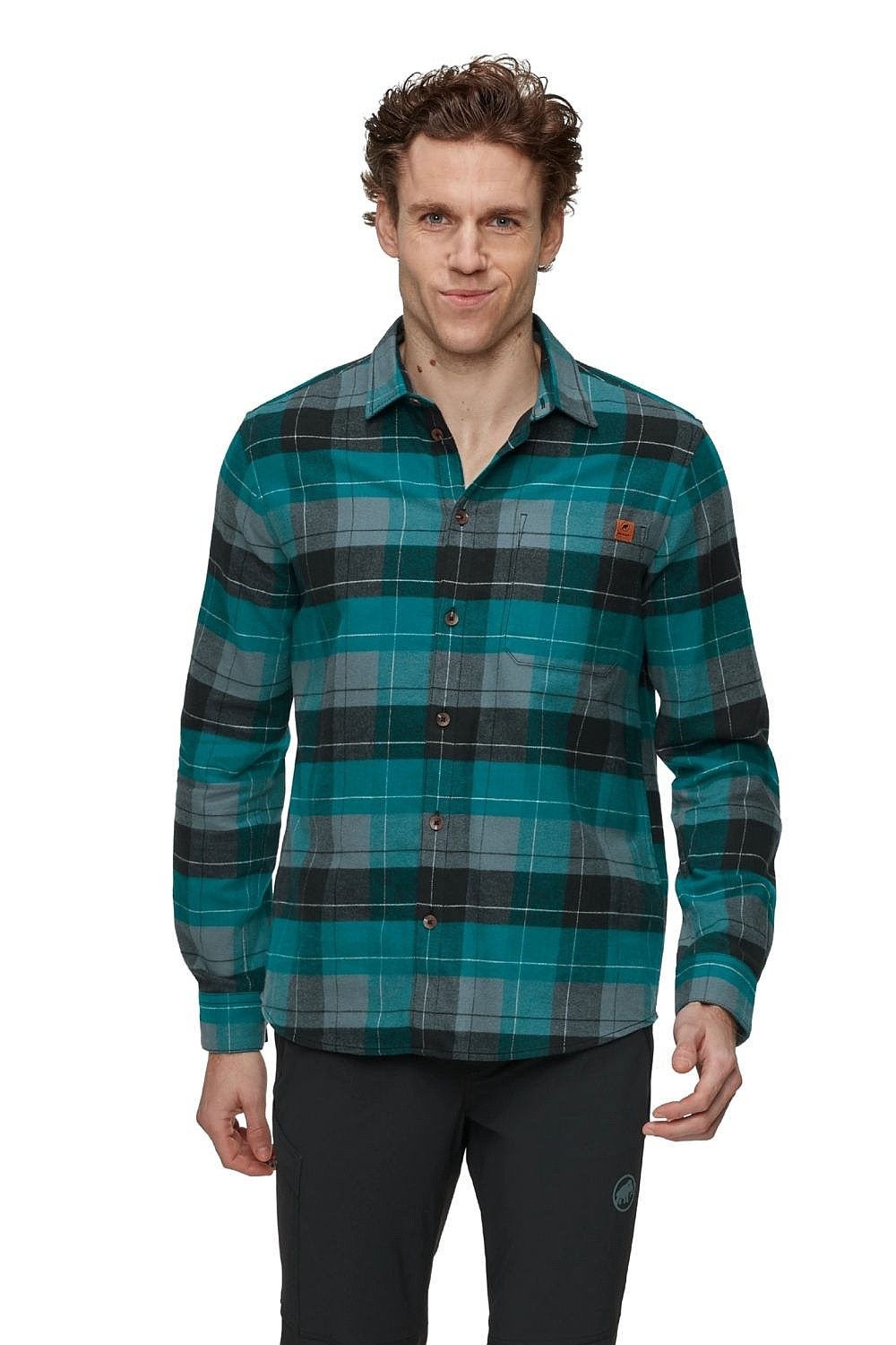 košeľa Mammut Trovat LS - Strata/Deep Teal - men´s