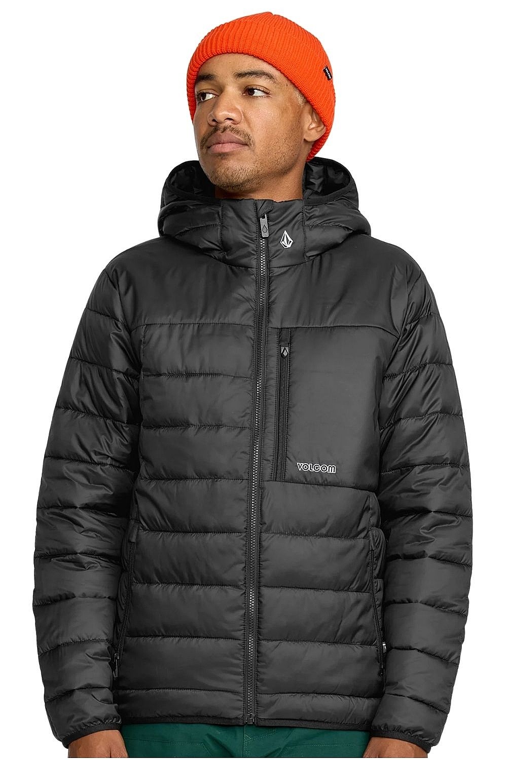 jacka Volcom Puff Puff Hooded - Black - men´s