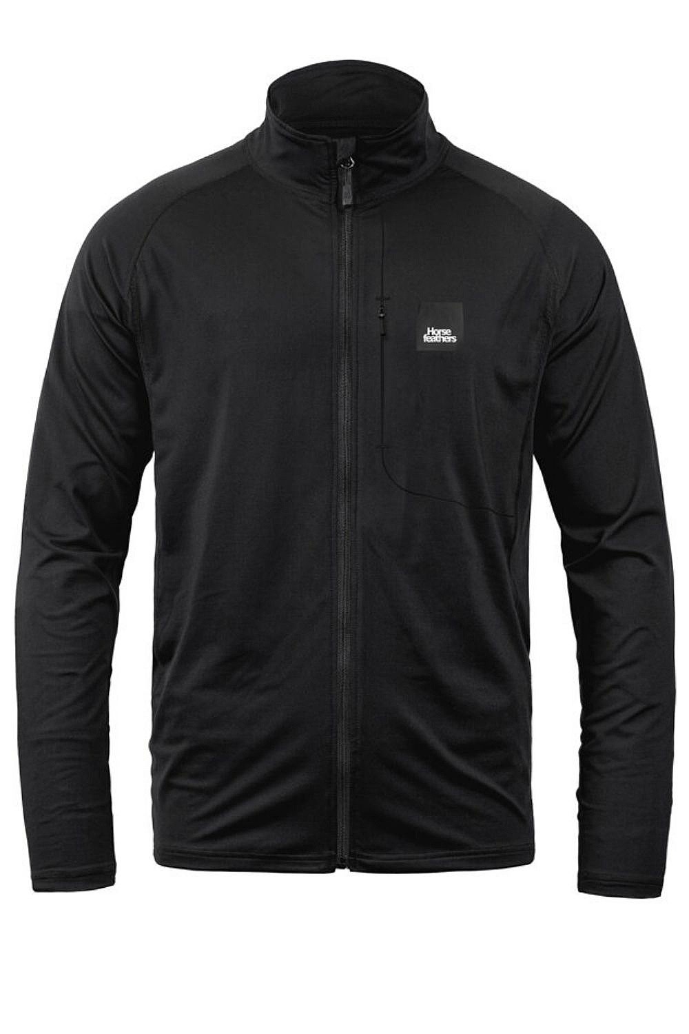 bluză Horsefeathers Sylas Zip - Black - men´s