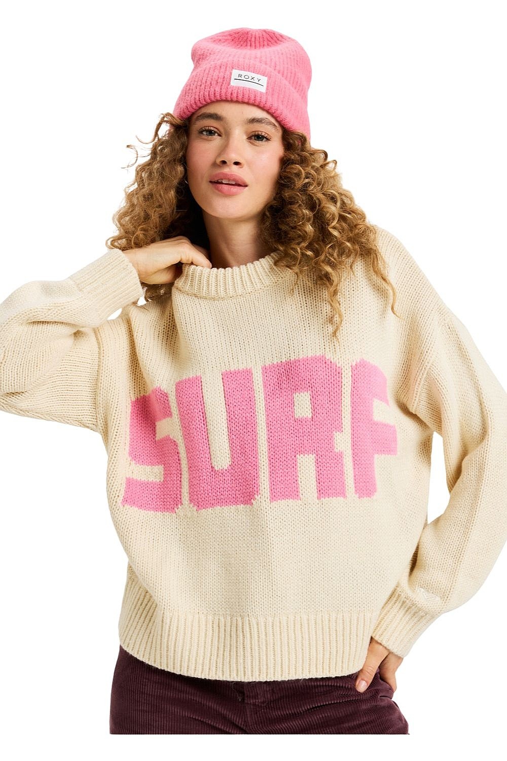 sveter Roxy Exploring Heart - TEC0/Parchment - women´s