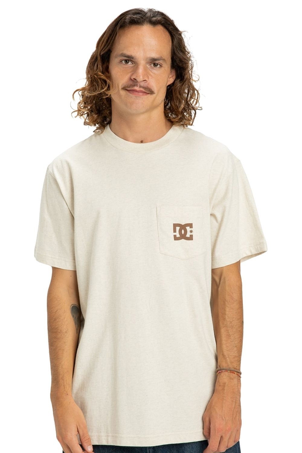 tričko DC Star Pocket Hss - TFLH/Oatmeal Heather - men´s