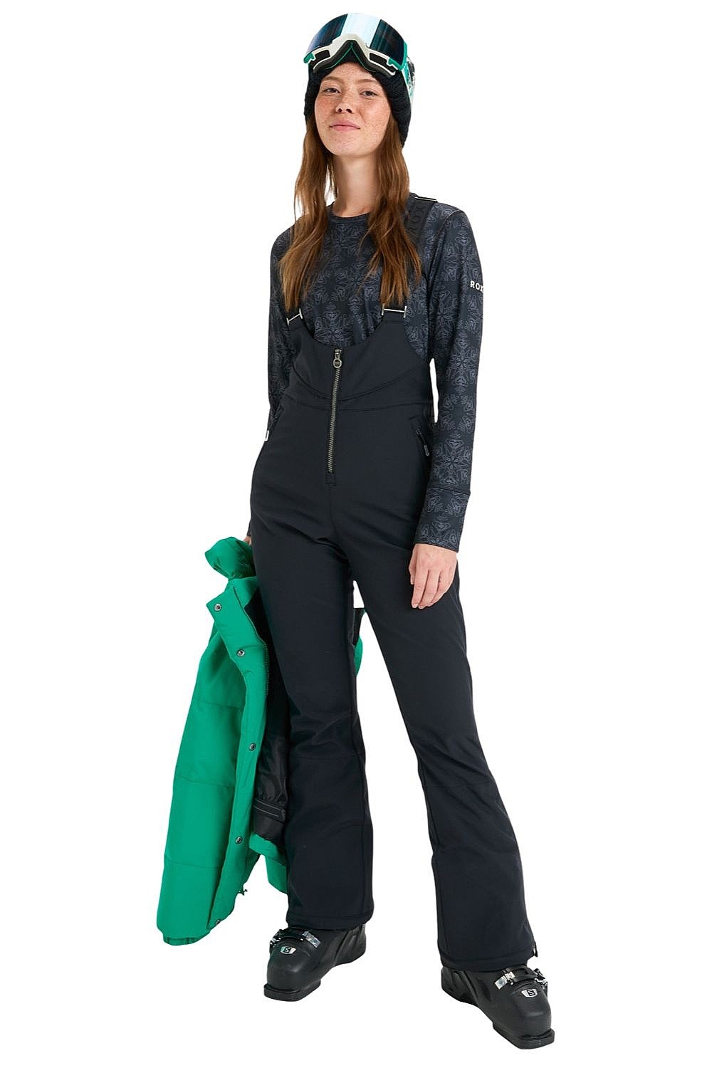 брюки Roxy Summit Bib - KVJ0/True Black - women´s