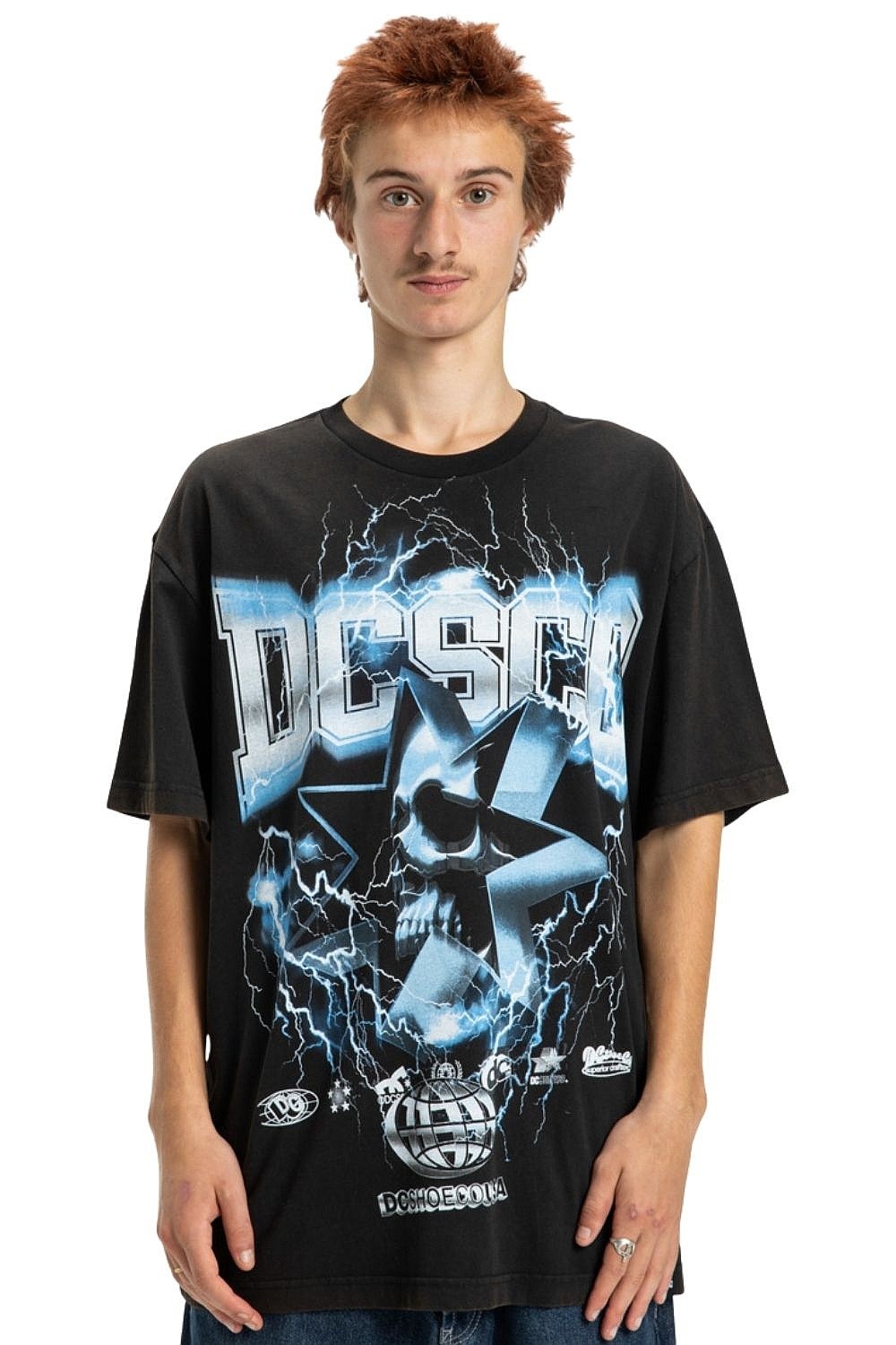 camisa DC Skull Shock Hss - KVJ0/Black - men´s