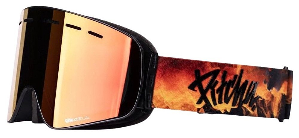 maschera da sci Pitcha XC3 - Fire Orange/Full Revo Red