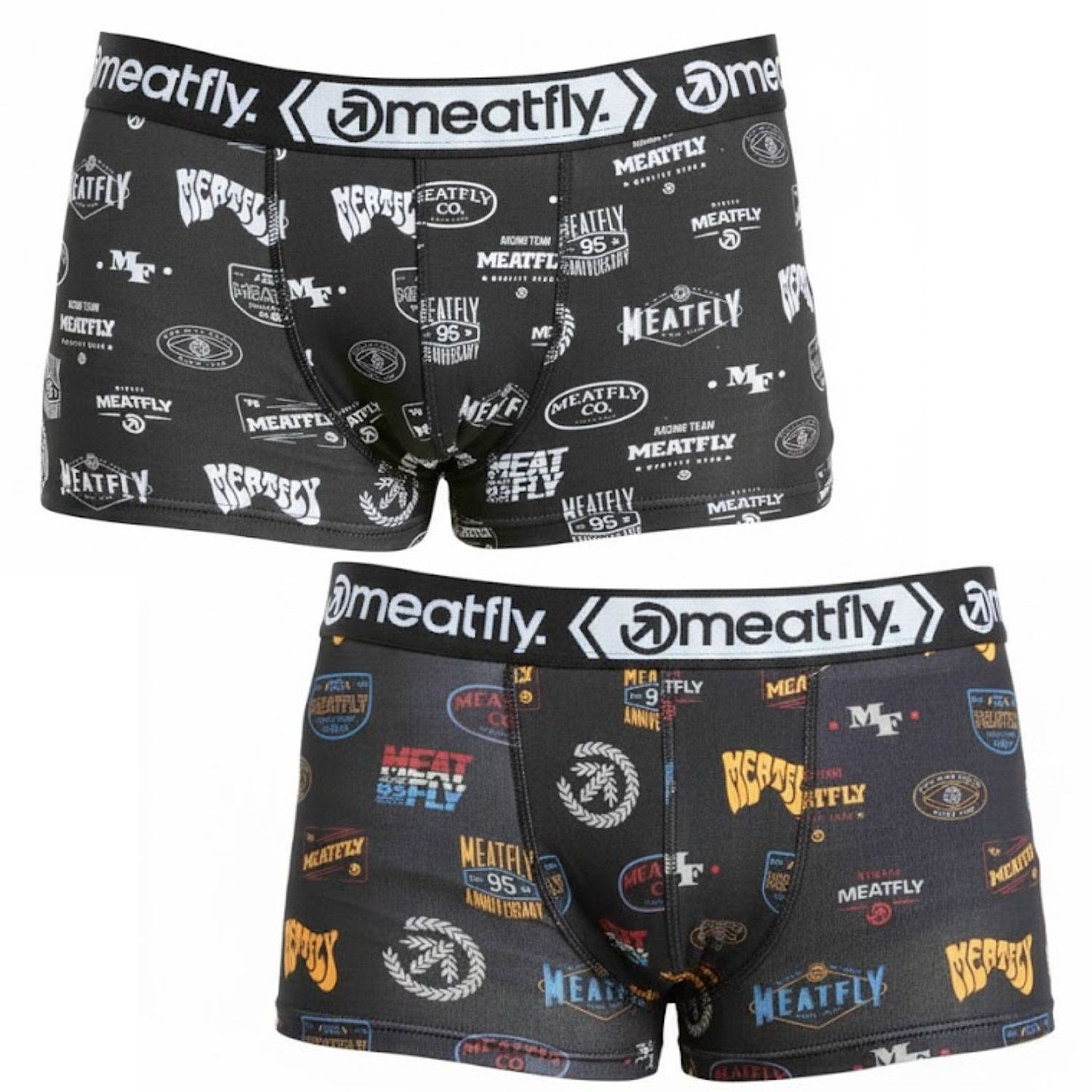 Boxershorts Meatfly Balboa 2 Pack - Badges - men´s