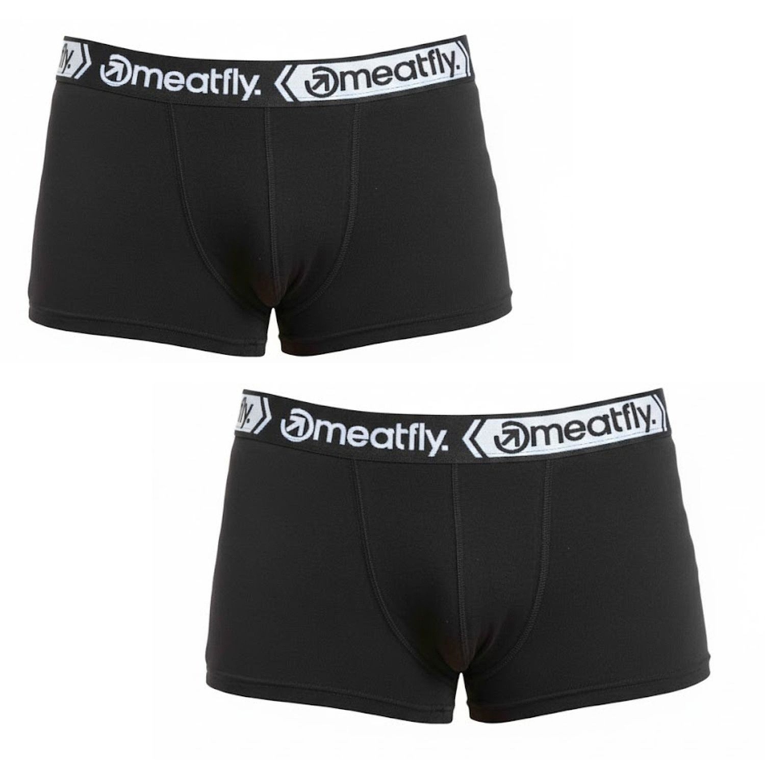 bokserki Meatfly Balboa 2 Pack - Black/Black