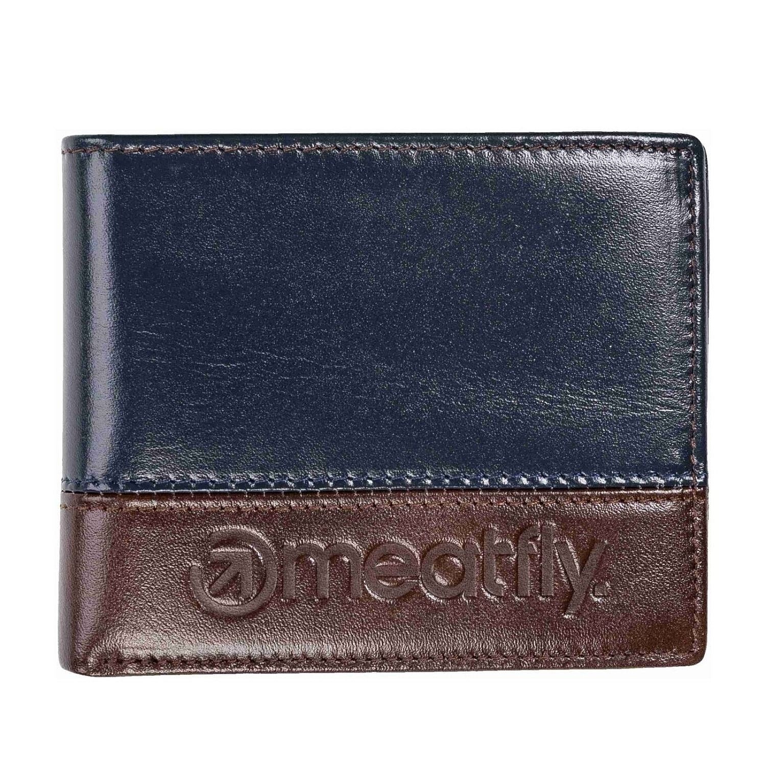 portefeuille Meatfly Eddie Premium Leather - Navy/Brown - men´s
