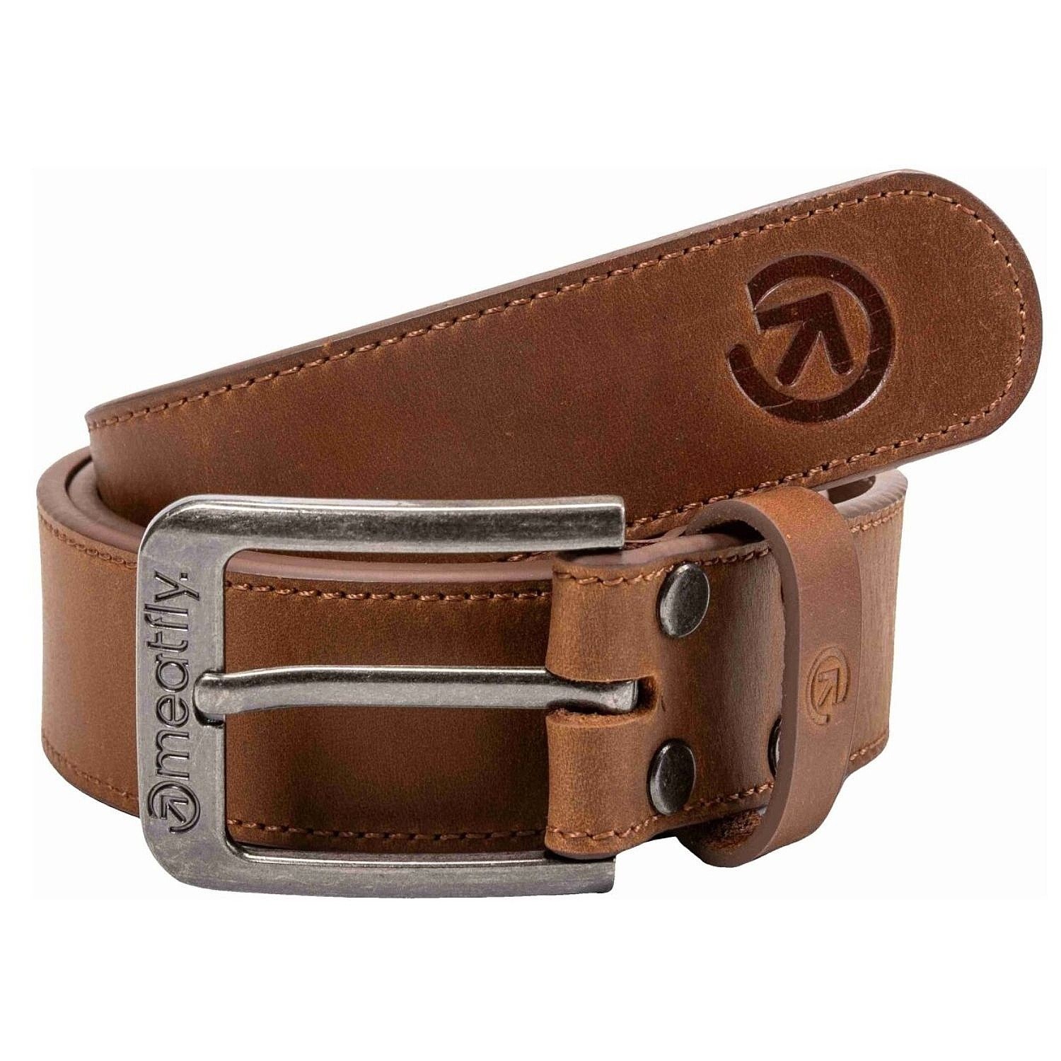 pásek Meatfly Doppler Leather - Chestnut Brown