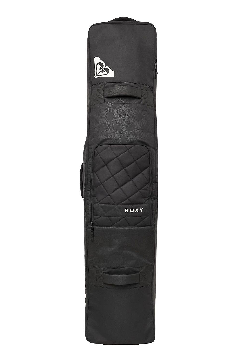 sac sur le snowboard Roxy Vermont Wheelie - KVM1/True Black Snowflake Emboss - women´s